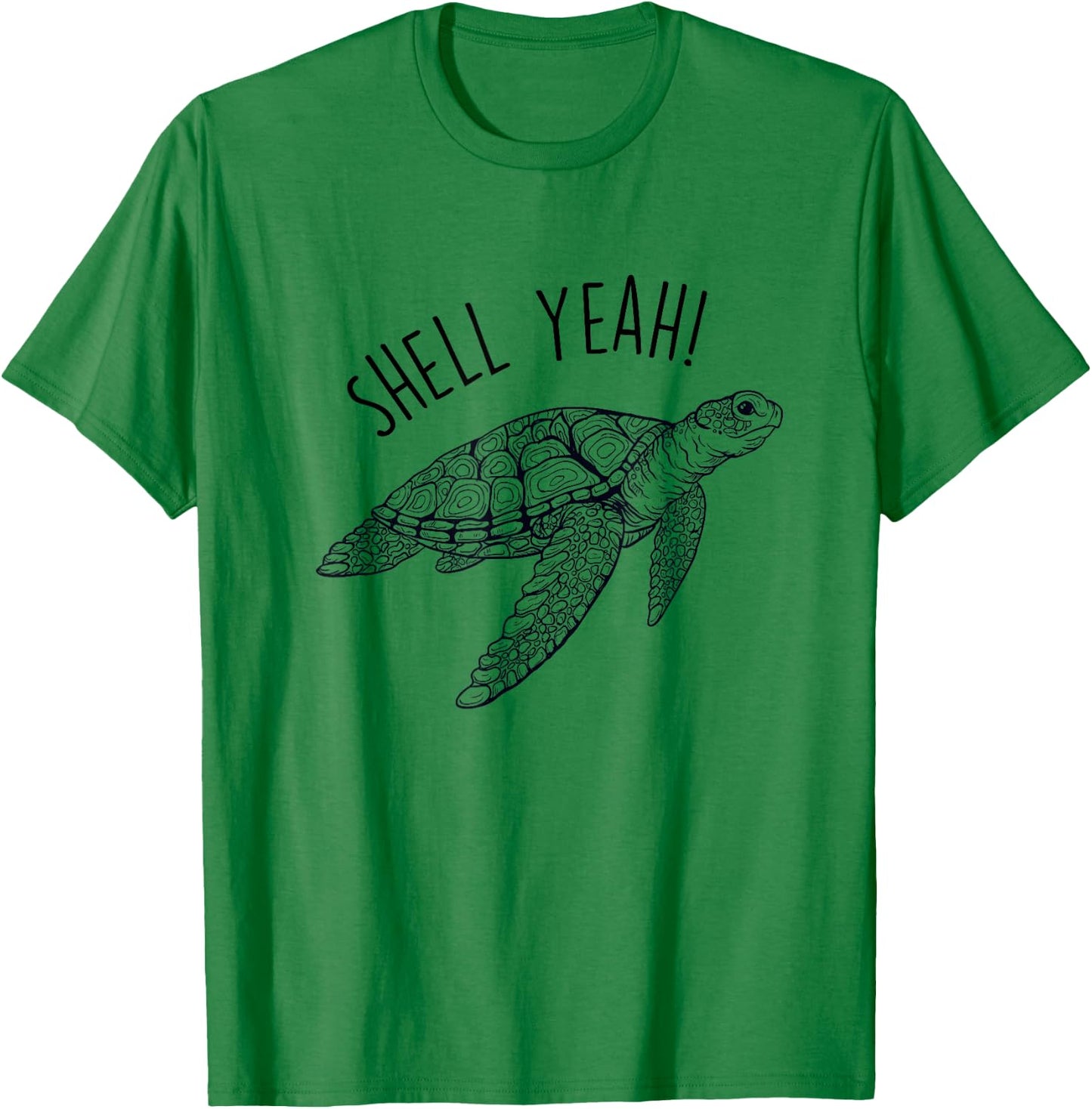 Shell Yeah Funny Sea Turtle Earth Day Save the Ocean T-Shirt - T-Shirt | Irish Green