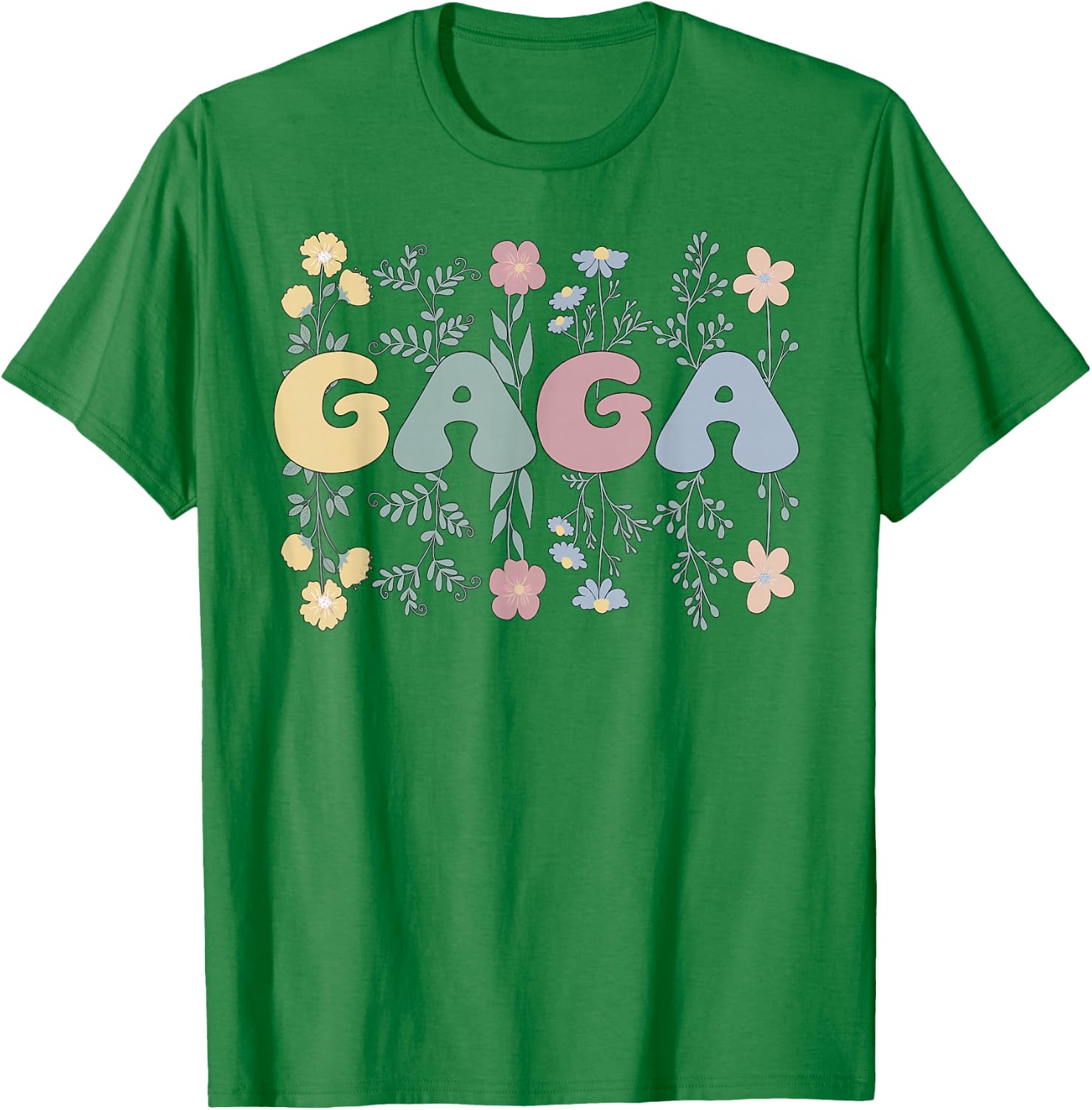 Groovy Gaga Grandmother Flowers Gaga Grandma T-Shirt - T-Shirt | Irish Green