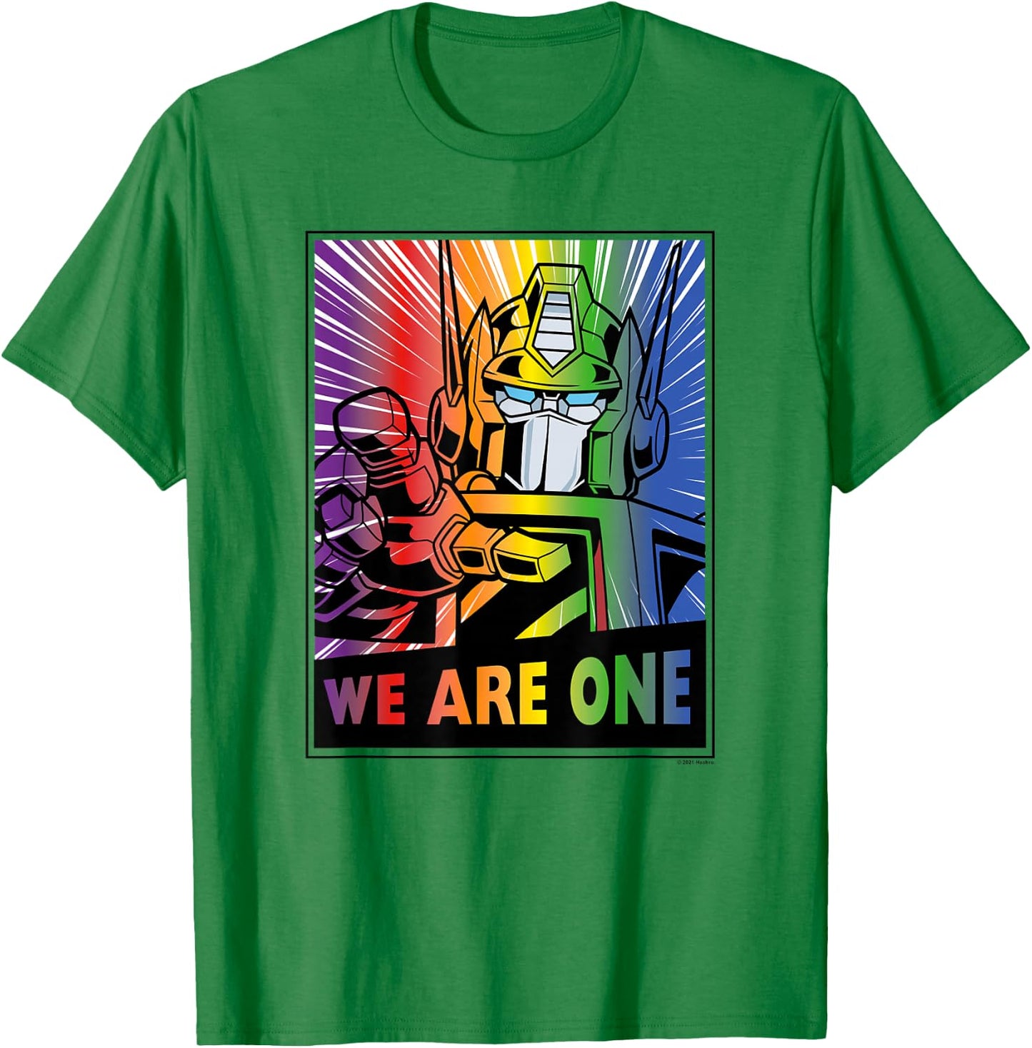 Transformers Pride Rainbow Optimus Prime We Are One T-Shirt - T-Shirt | Irish Green