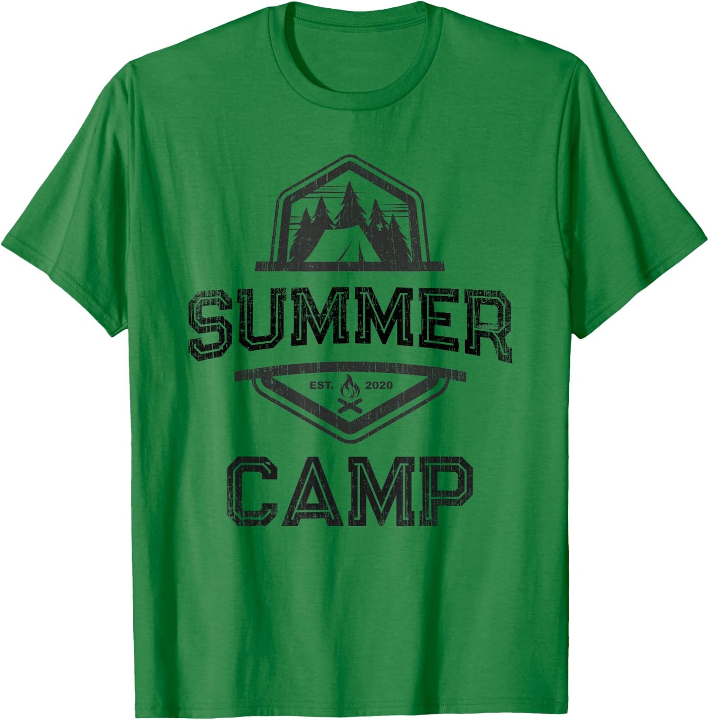 SUMMER CAMP Friends Besties Family Best Ever Camping T-Shirt - T-Shirt | Irish Green