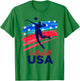 Volleyball USA Support The Team Shirt USA Flag T-Shirt - T-Shirt | Irish Green