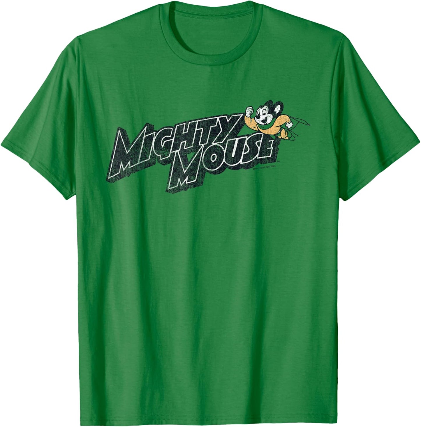 Mighty Mouse Might Logo T-Shirt - T-Shirt | Irish Green