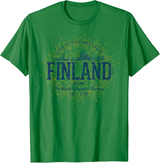 Retro Style Vintage Finland T-Shirt - T-Shirt | Irish Green