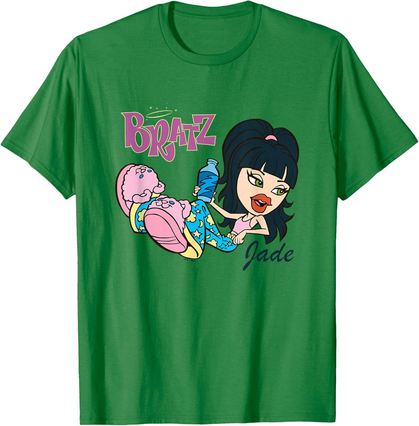 Bratz BFFs Sleepover Jade Chilling In Her Pajamas T-Shirt - T-Shirt | Irish Green