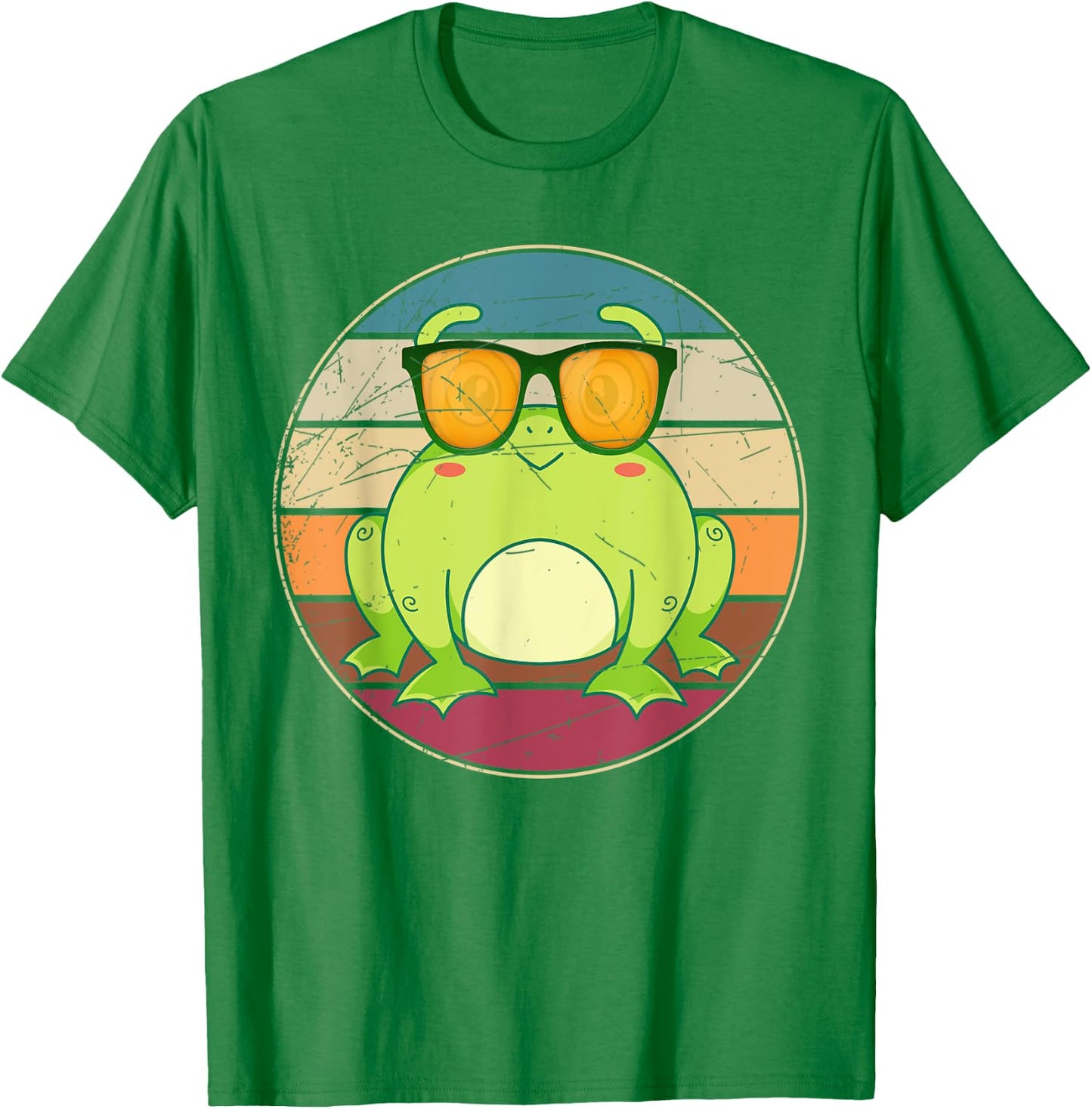 Funny Amphibian Frog Lover Animal Sunglasses Retro Frog T-Shirt - T-Shirt | Irish Green