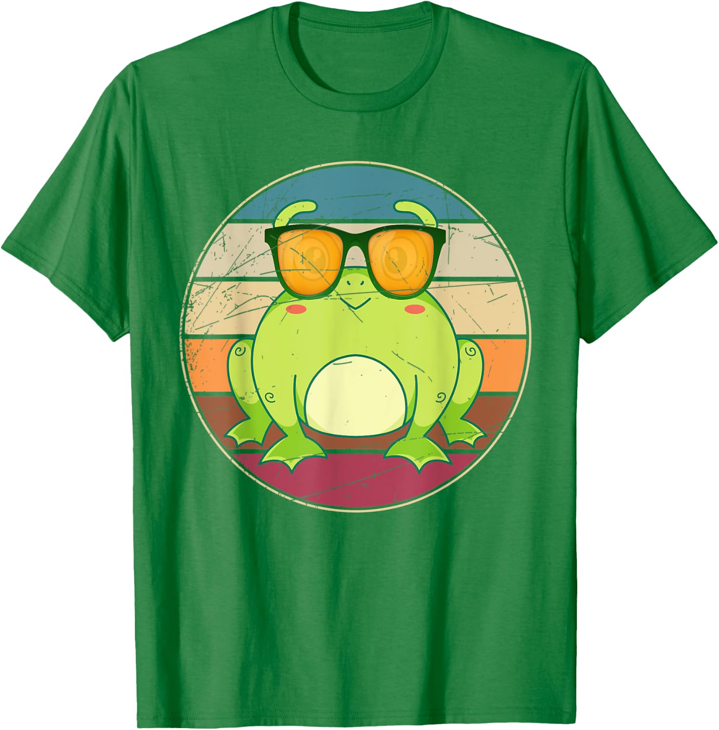 Funny Amphibian Frog Lover Animal Sunglasses Retro Frog T-Shirt - T-Shirt | Irish Green