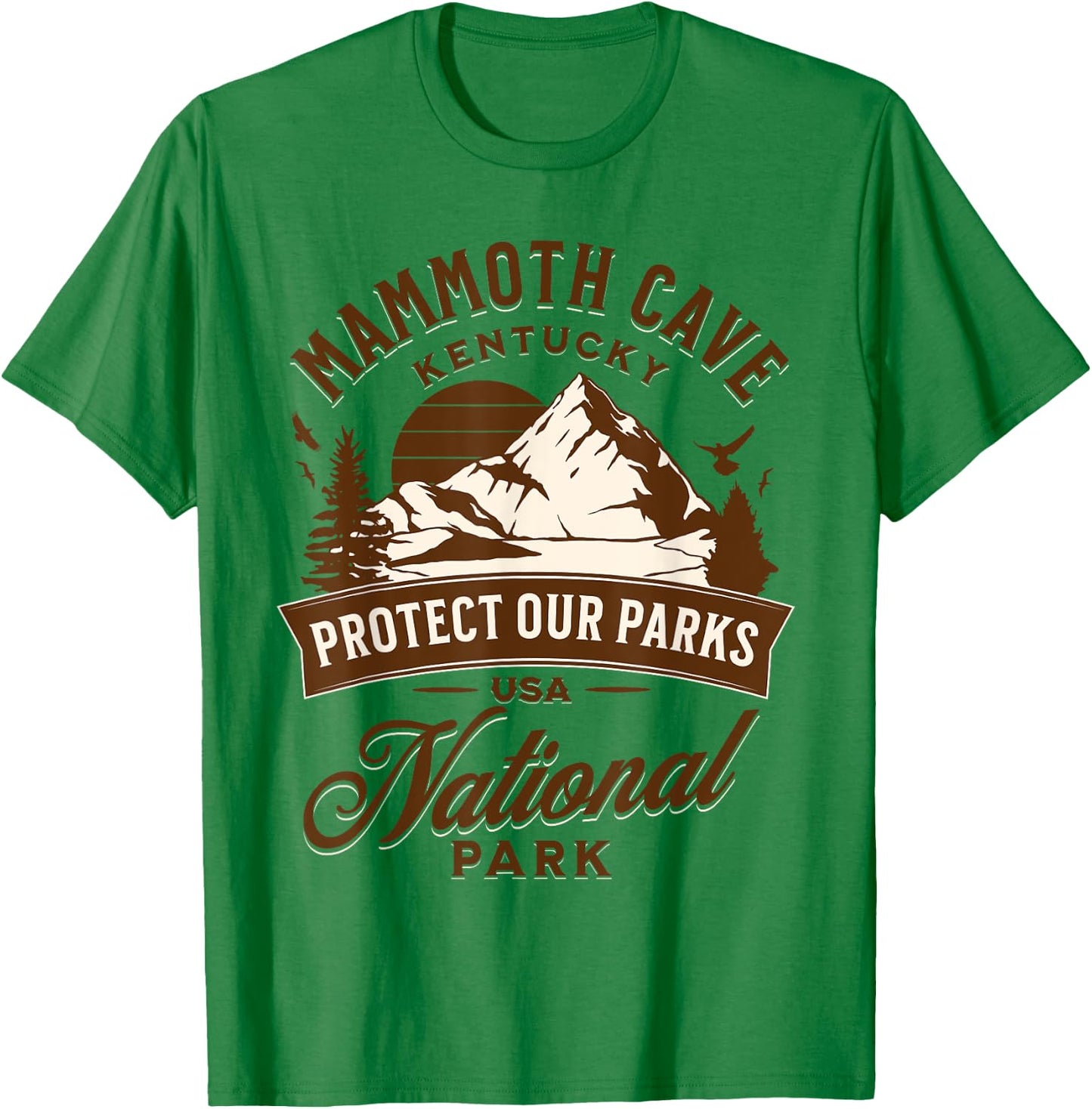 Mammoth Cave National Park Kentucky Hike Outdoors Vintage T-Shirt - T-Shirt | Irish Green