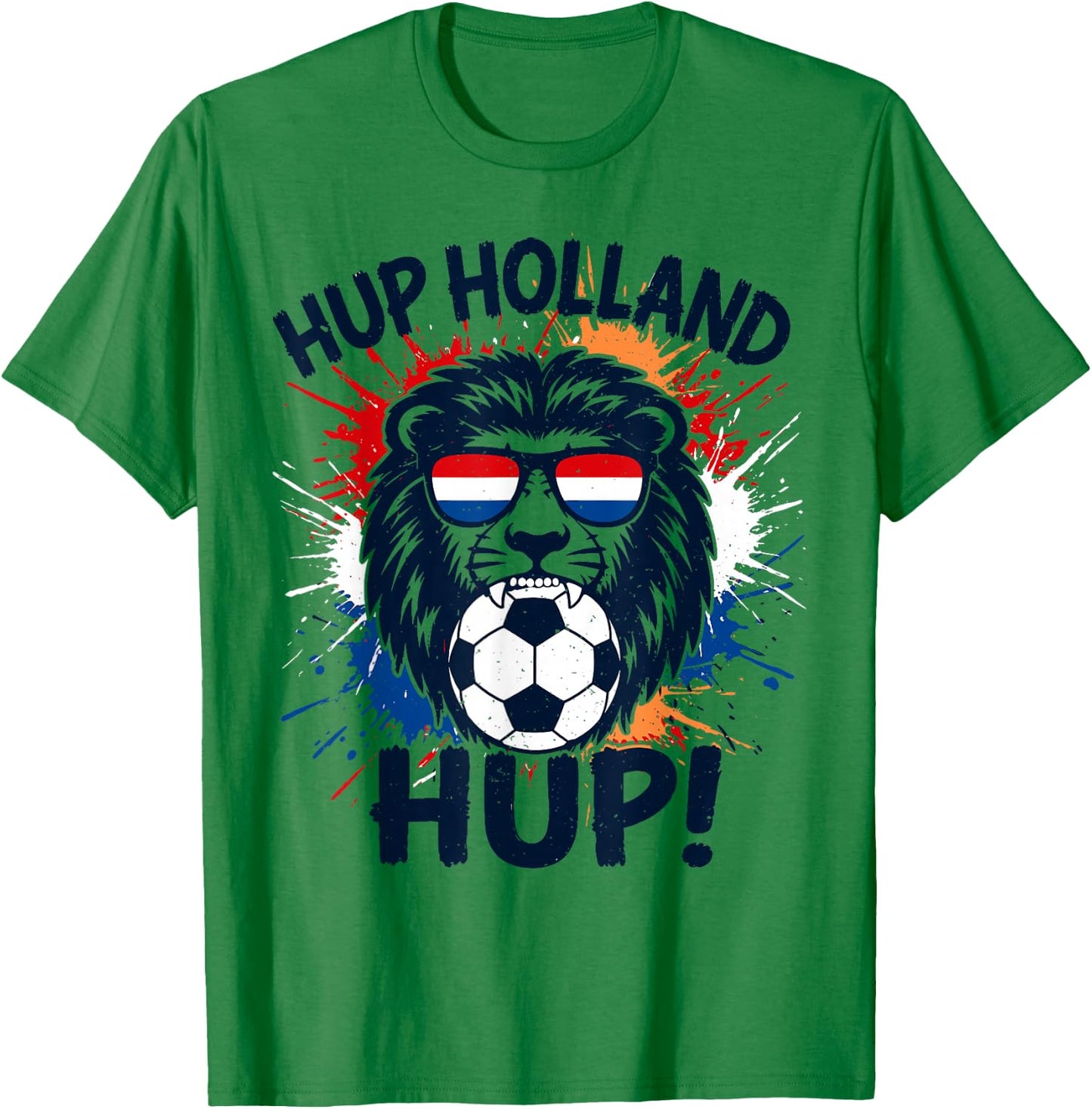 Hup Holland, Netherlands Flag Lion, Nederland Dutch Orange T-Shirt - T-Shirt | Irish Green