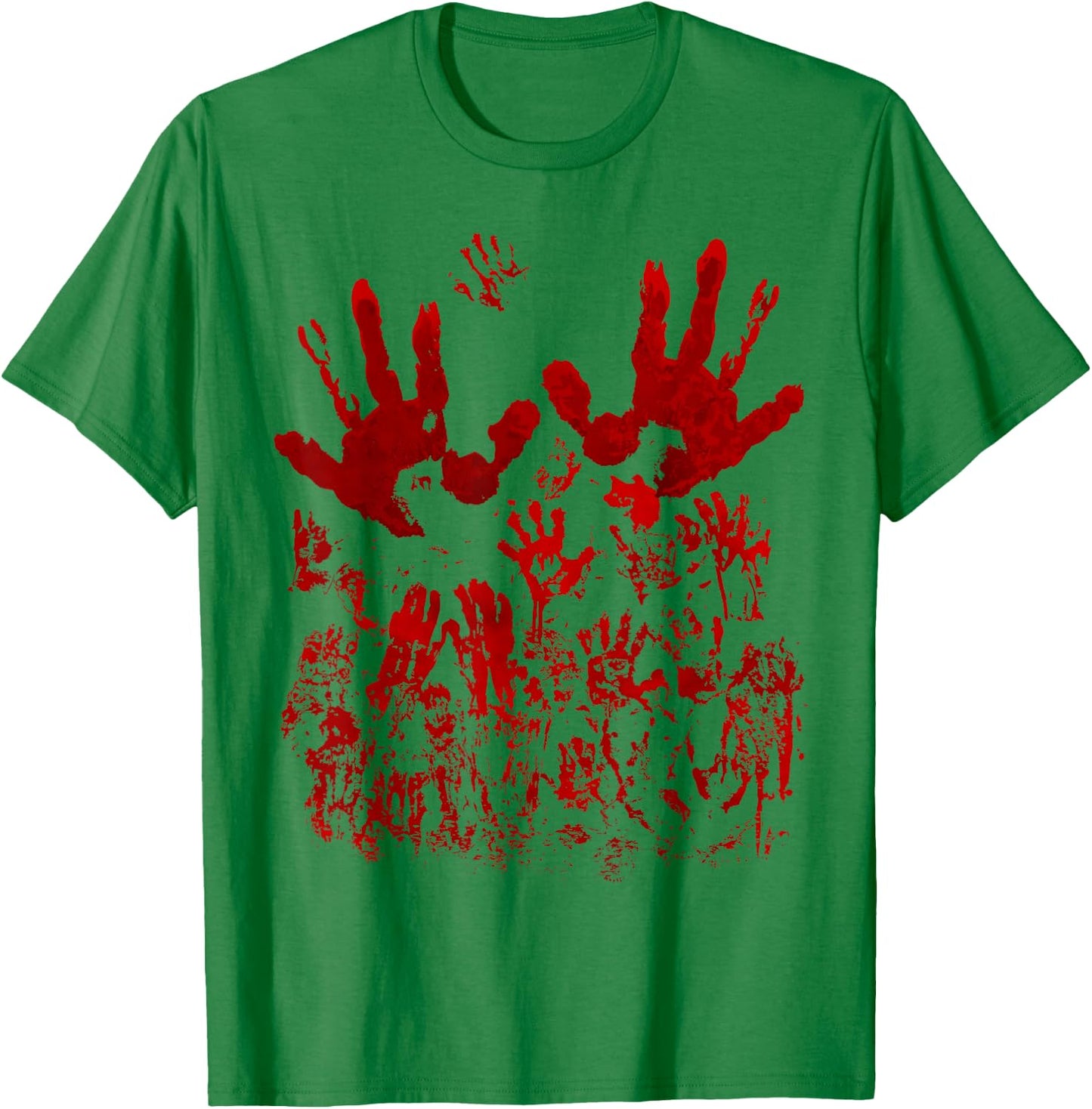 Blood Splatter Shirt Bloody Shirt Handprint Horror Zombie T-Shirt - T-Shirt | Irish Green