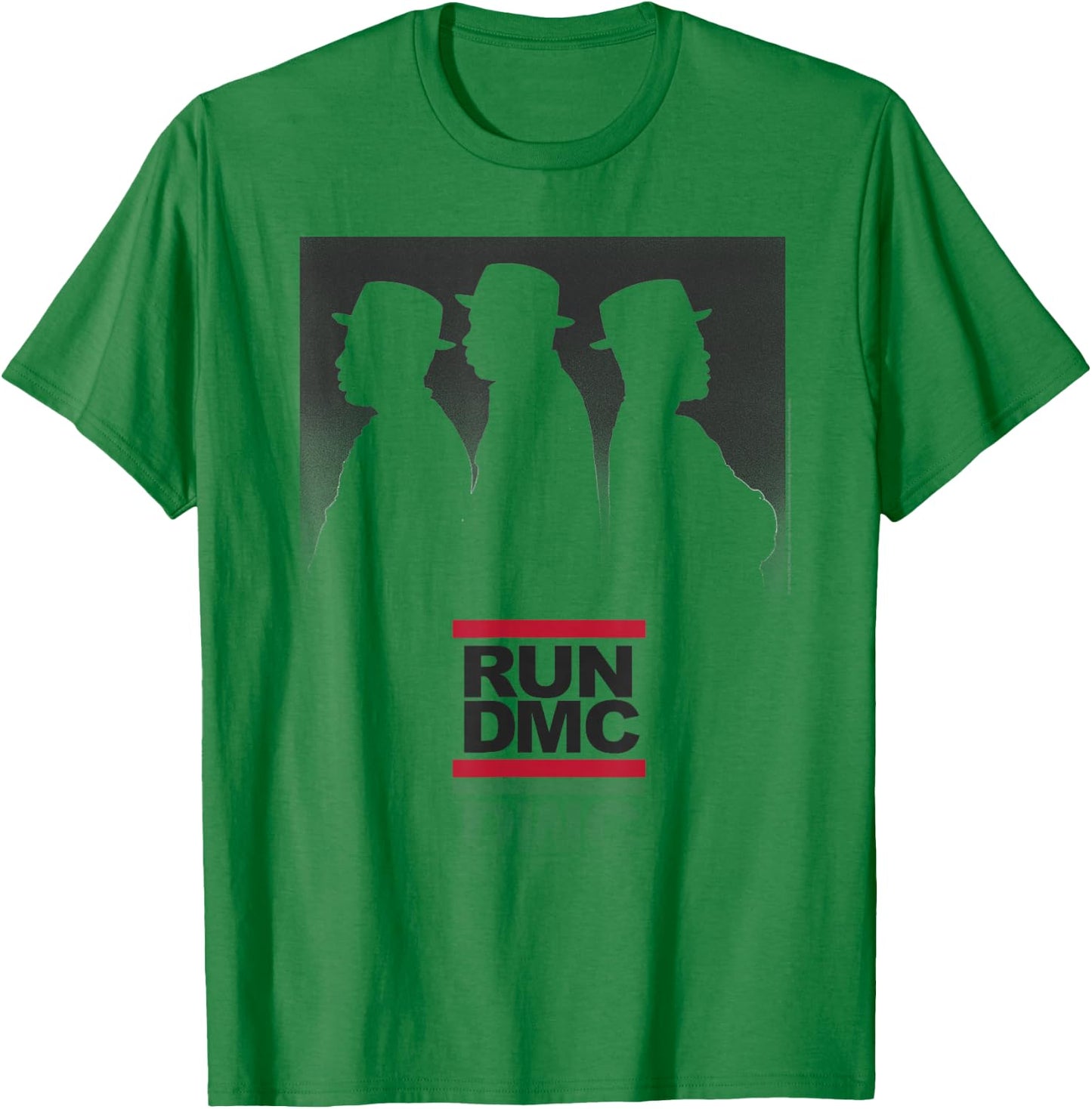 Run DMC Official White Silhouettes T-Shirt - T-Shirt | Irish Green