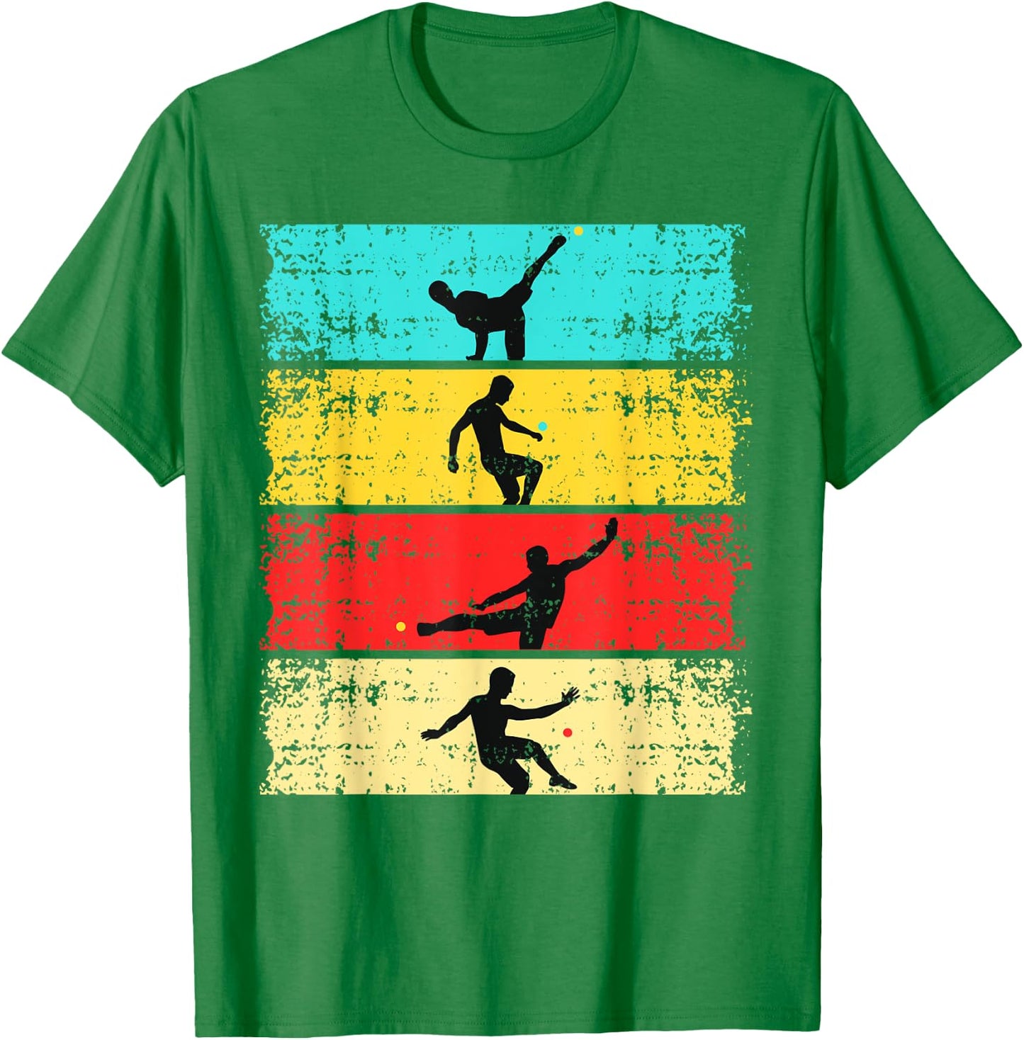 Footbag Retro Graphic Footbagger Footbag Player Freestyle T-Shirt - T-Shirt | Irish Green