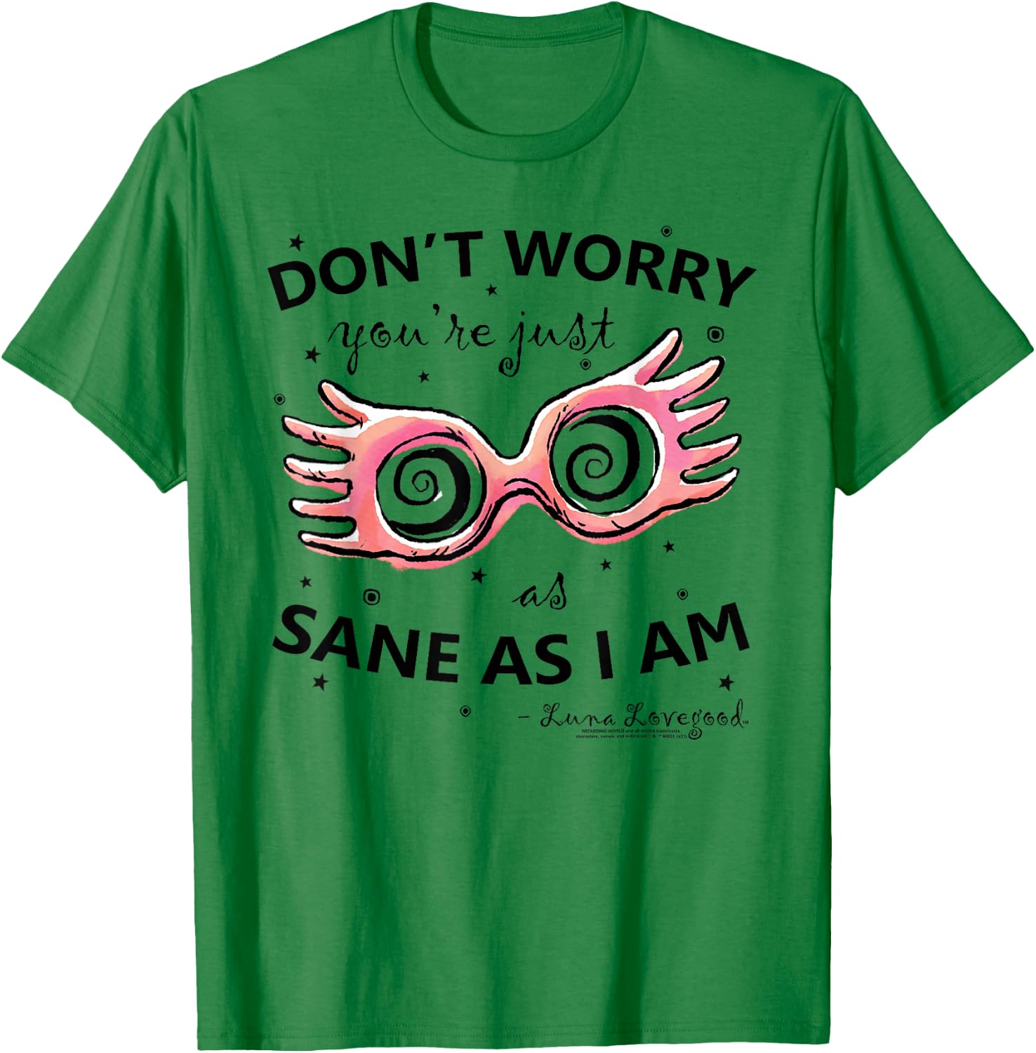 Harry Potter Luna Lovegood Spectrespecs Black T-Shirt - T-Shirt | Irish Green