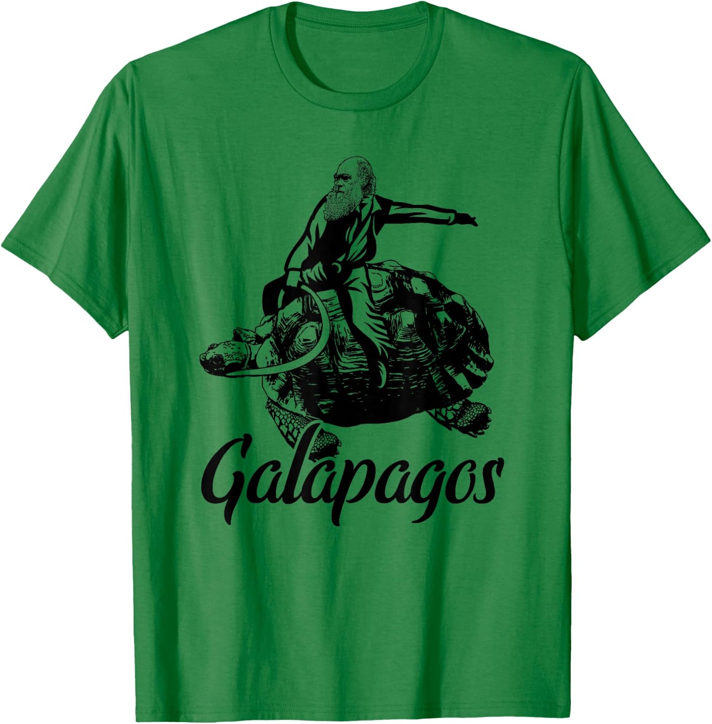 Charles Darwin Galapagos Islands Evolution T-Shirt - T-Shirt | Irish Green