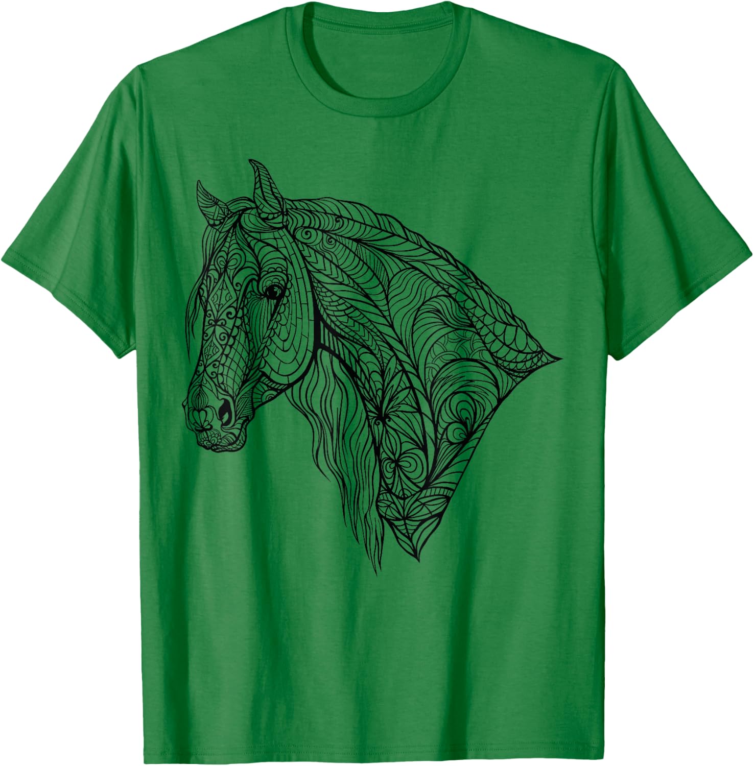 Cute horse to paint and color in for children T-Shirt - T-Shirt | Irish Green