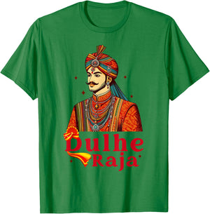 Indian Groom Indian Wedding Party Desi Newlywed Dulhe Raja T-Shirt - T-Shirt | Irish Green