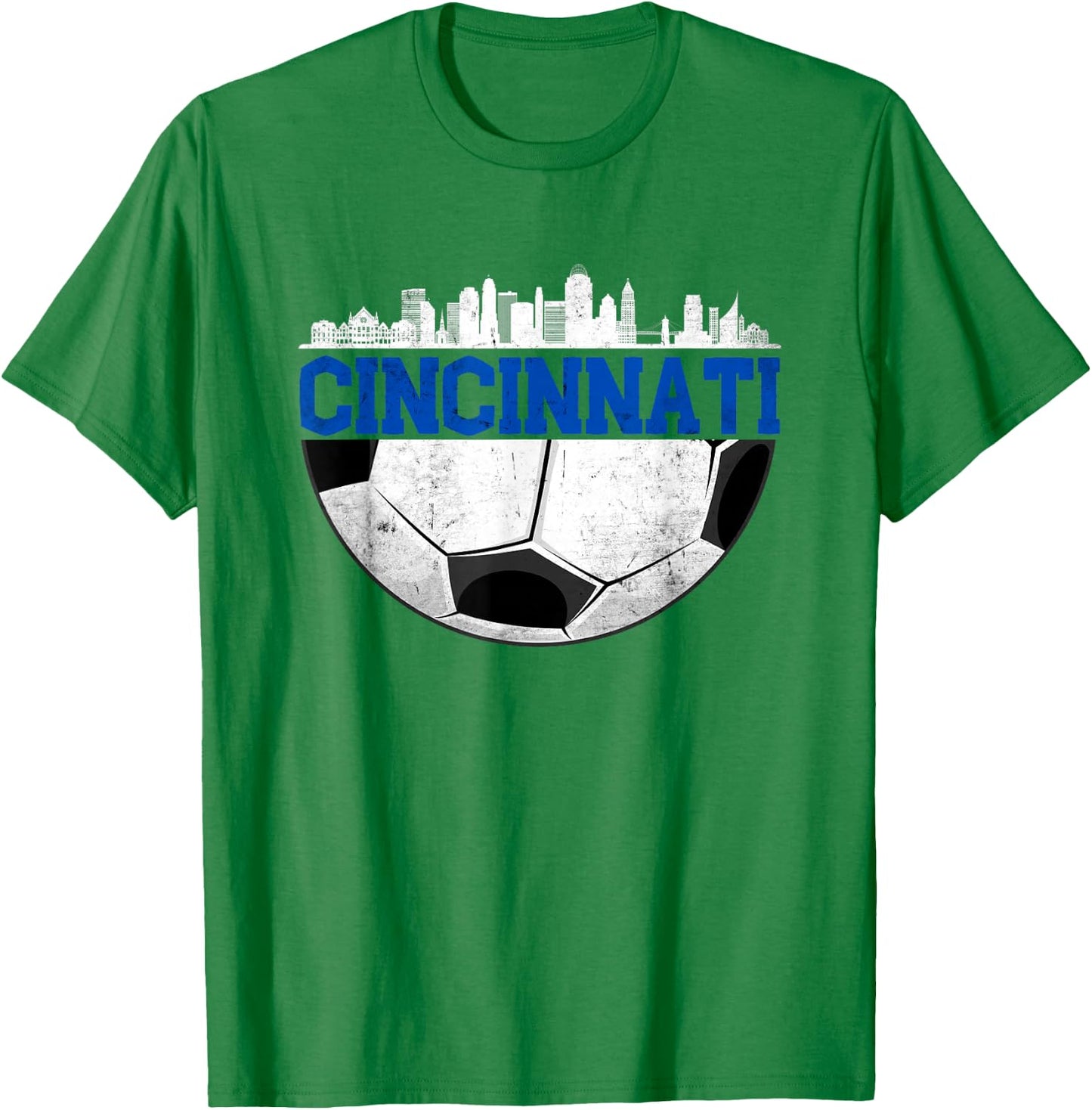 Cincinnati Soccer Distressed Cincy 'NATI T-Shirt - T-Shirt | Irish Green