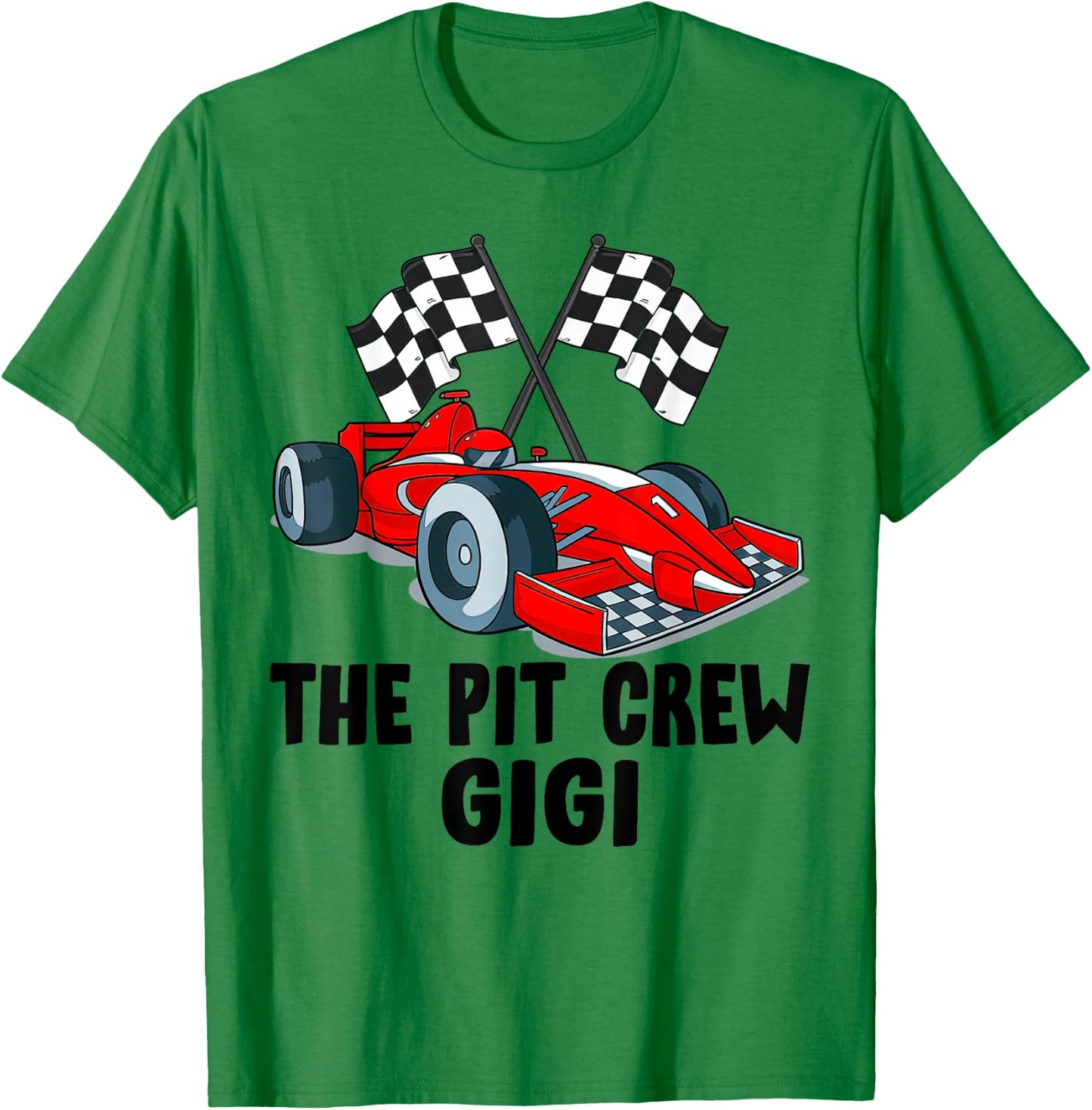 Gigi Pit Crew Race Car Birthday Party Racing Family T-Shirt - T-Shirt | Irish Green