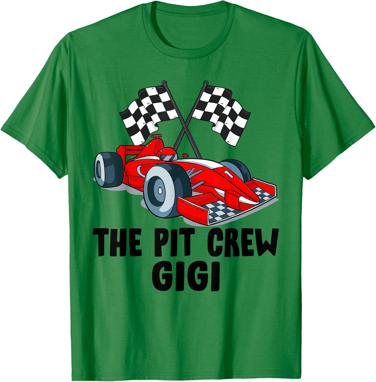 Gigi Pit Crew Race Car Birthday Party Racing Family T-Shirt - T-Shirt | Irish Green