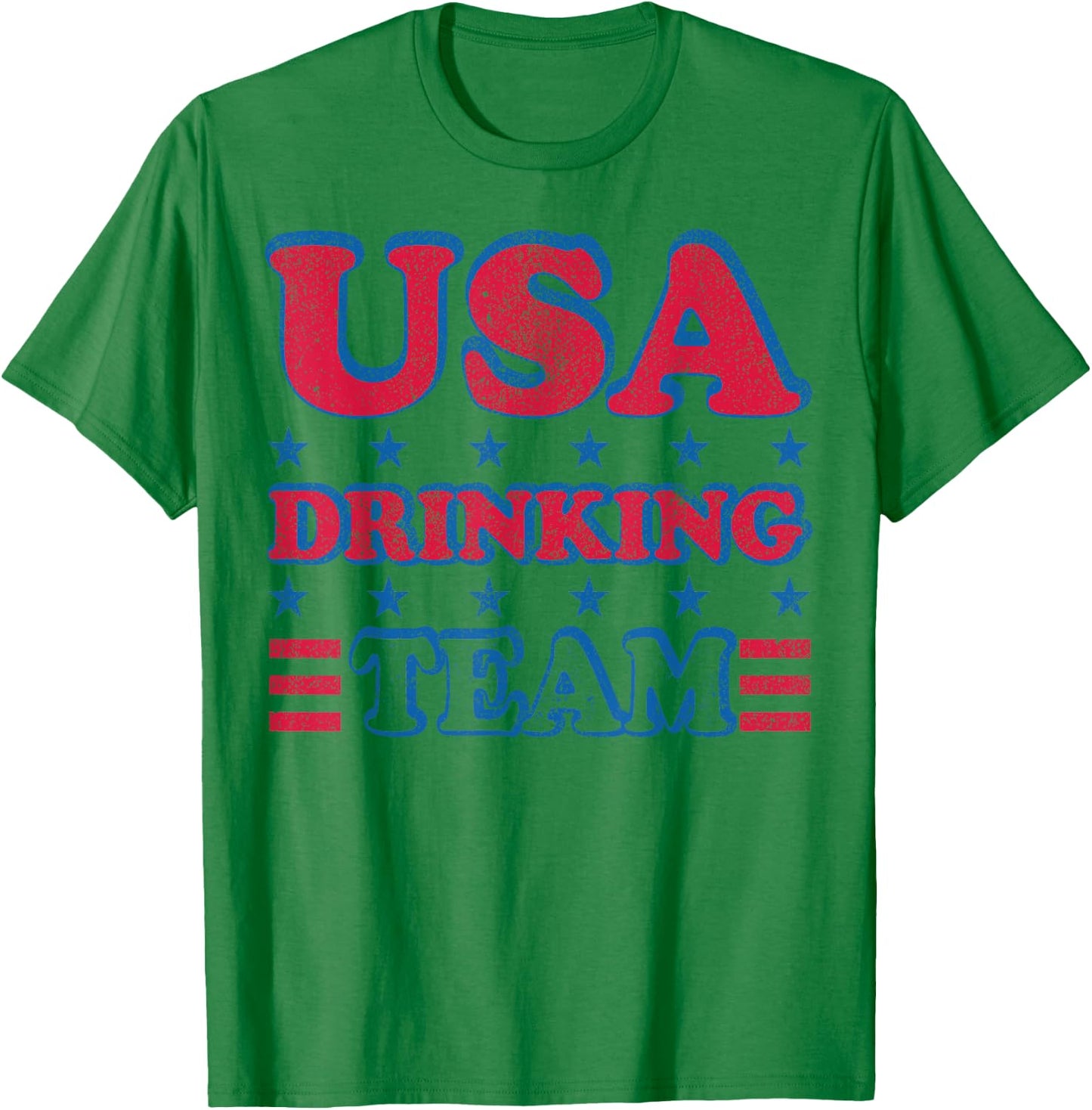 USA Drinking Team 4th of July Independence Day Drunk Funny T-Shirt - T-Shirt | Irish Green