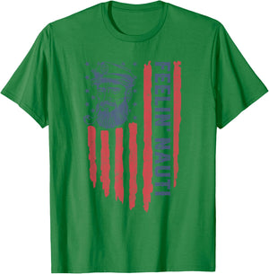 Feelin Nauti American Flag Funny Pontoon Boating 4th of July T-Shirt - T-Shirt | Irish Green