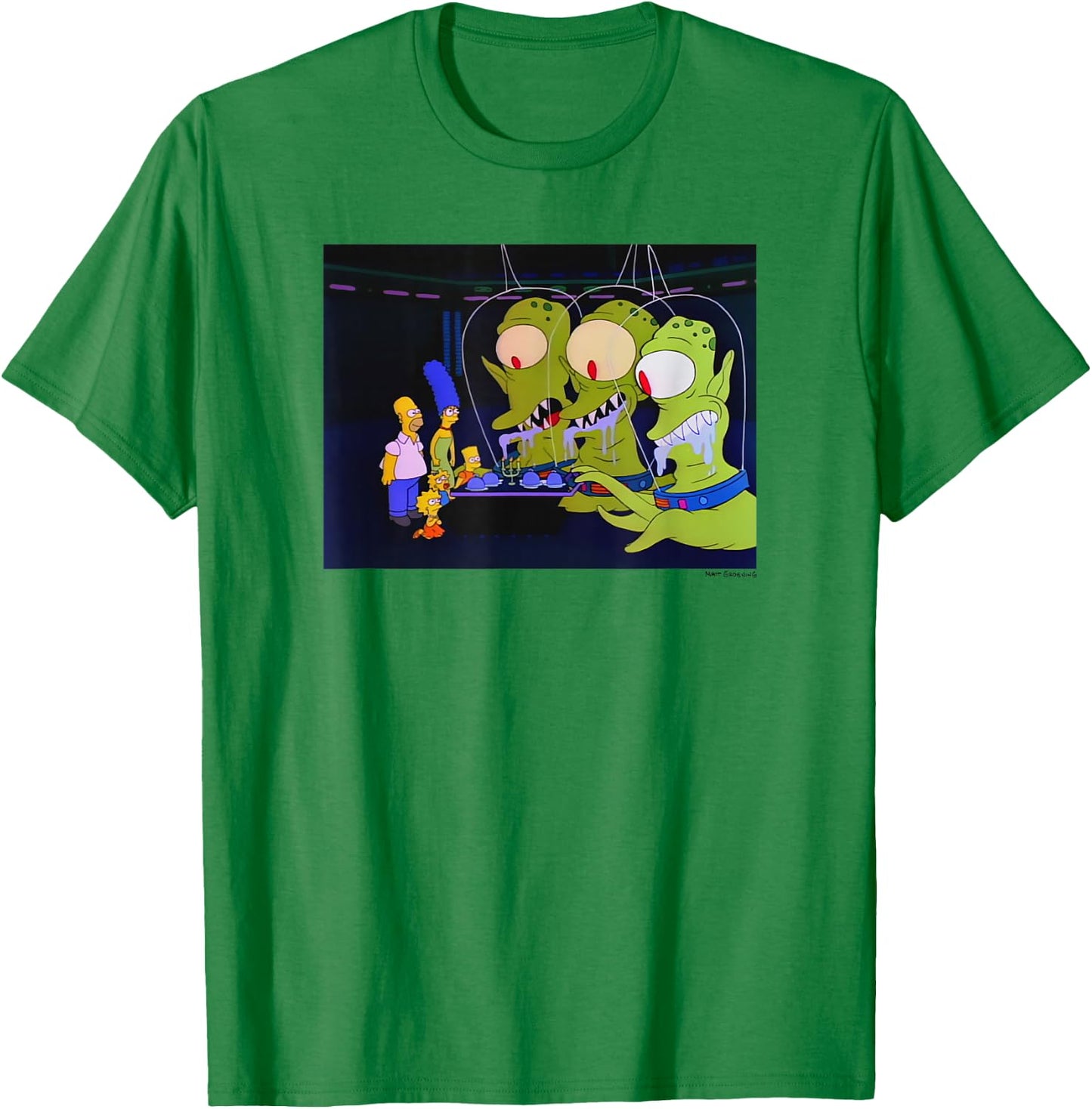 The Simpsons Treehouse Of Horror Alien Halloween T-Shirt - T-Shirt | Irish Green