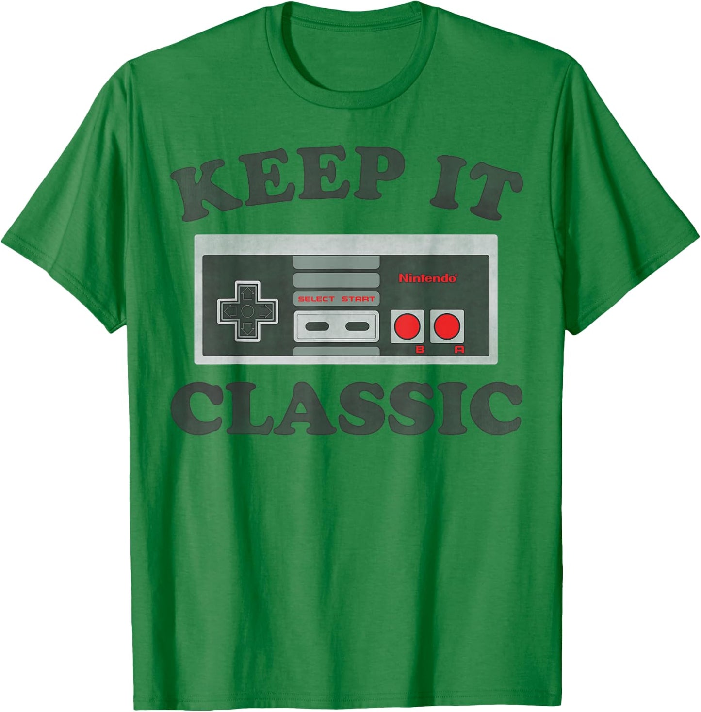 Nintendo NES Controller Keep It Classic Graphic T-Shirt - T-Shirt | Irish Green