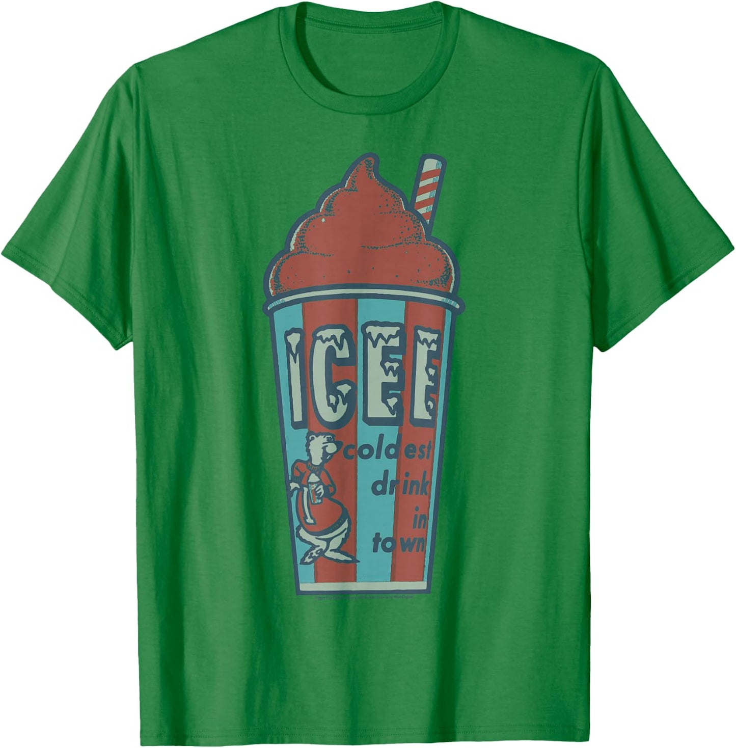 ICEE Bear Classic Coldest Drink In Town Logo V-2 T-Shirt - T-Shirt | Irish Green