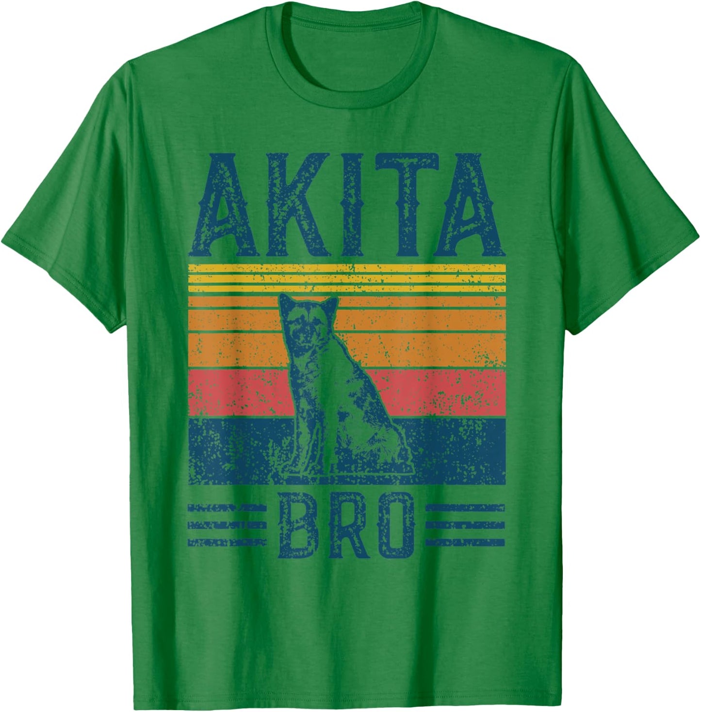 Dog Akita Bro - Vintage Akita Bro Women Kids T-Shirt - T-Shirt | Irish Green