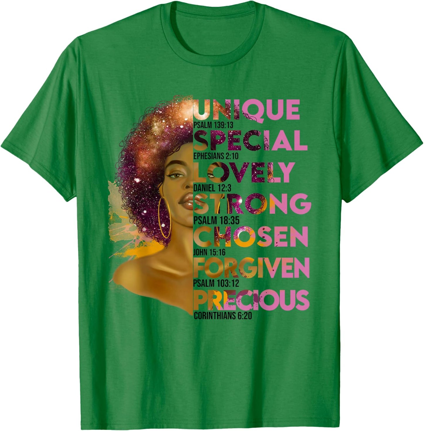 Motivational Bible Verse for African Women T-Shirt - T-Shirt | Irish Green