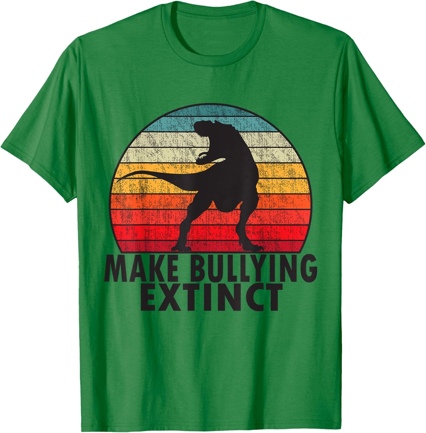 Make Bullying Extinct We Wear Orange For Unity Day Dinosaur T-Shirt - T-Shirt | Irish Green