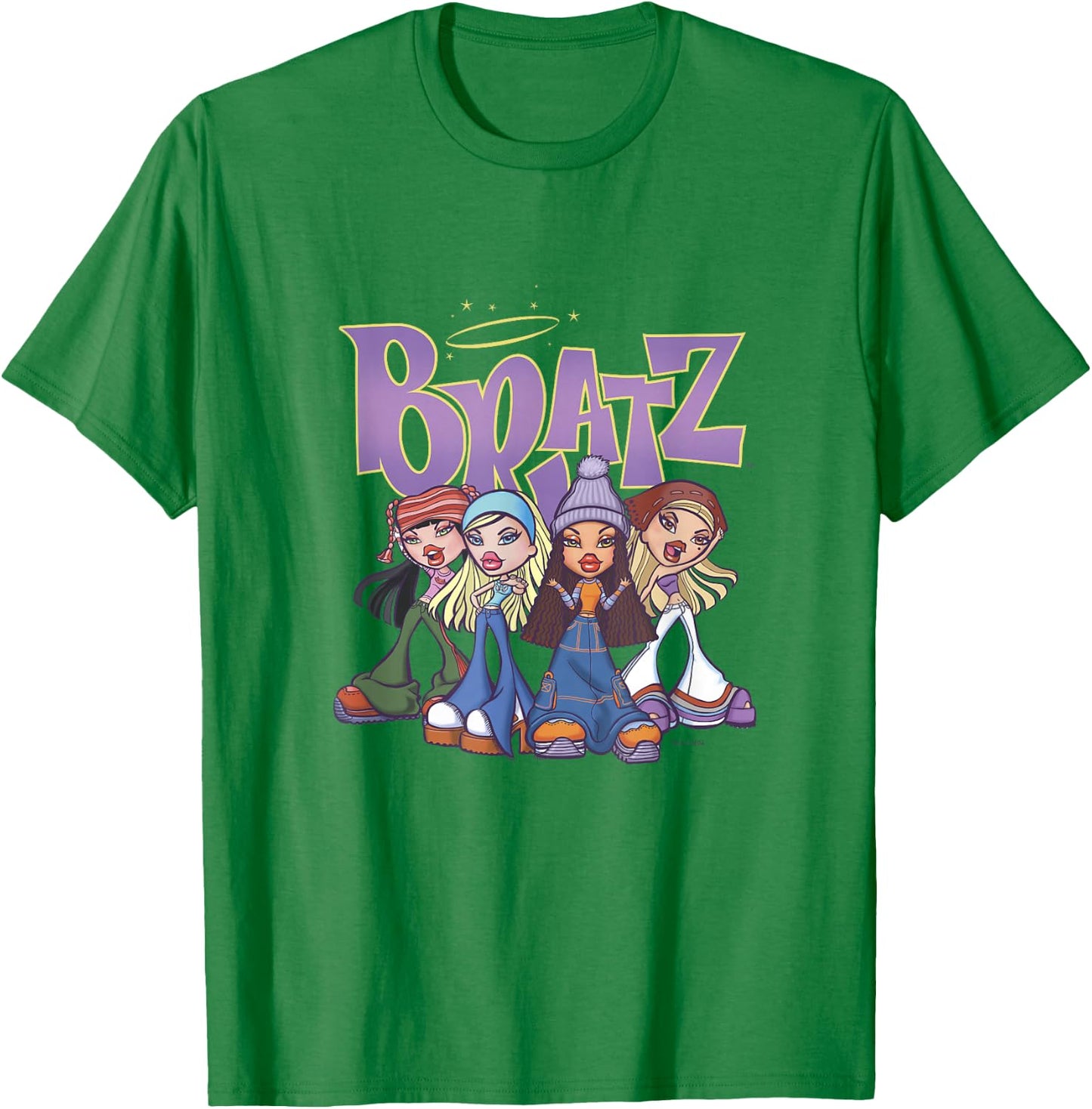 Bratz Classic Crew BFFs Vintage Group Shot T-Shirt - T-Shirt | Irish Green