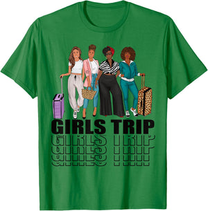 Girls Trip for Melanin Afro Black Vacation Women T-Shirt - T-Shirt | Irish Green