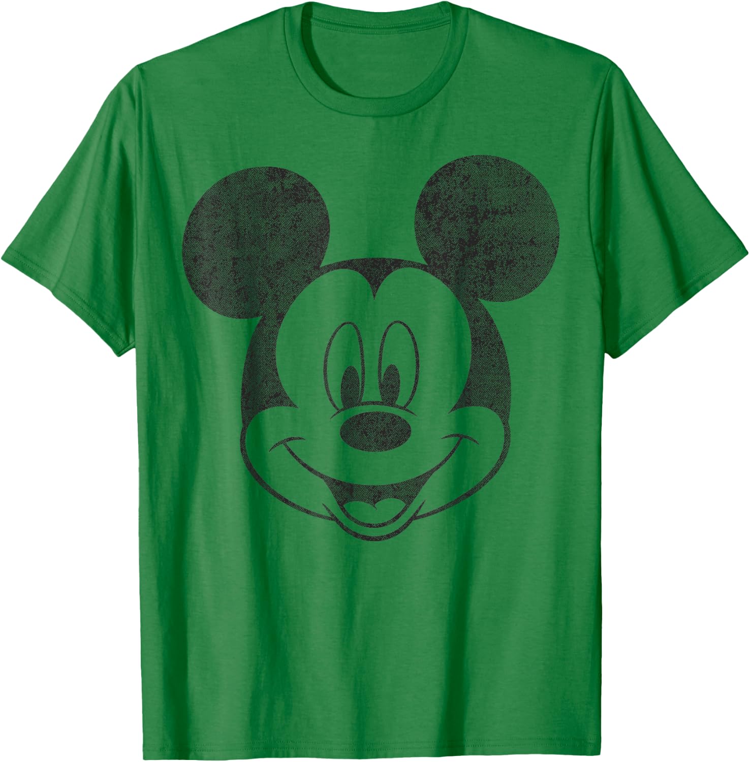 Disney Mickey and Friends Mickey Mouse Simple Big Face T-Shirt - T-Shirt | Irish Green
