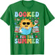 Groovy Booked For The Summer Sun Bookish Reading Librarian T-Shirt - T-Shirt | Irish Green