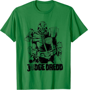 Judge Dredd, Attorney Mike McMahon, Art 2000 AD Comics T-Shirt - T-Shirt | Irish Green