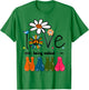 I Love Being Called Nana Hippie Daisy Flower Art Groovy Nana T-Shirt - T-Shirt | Irish Green