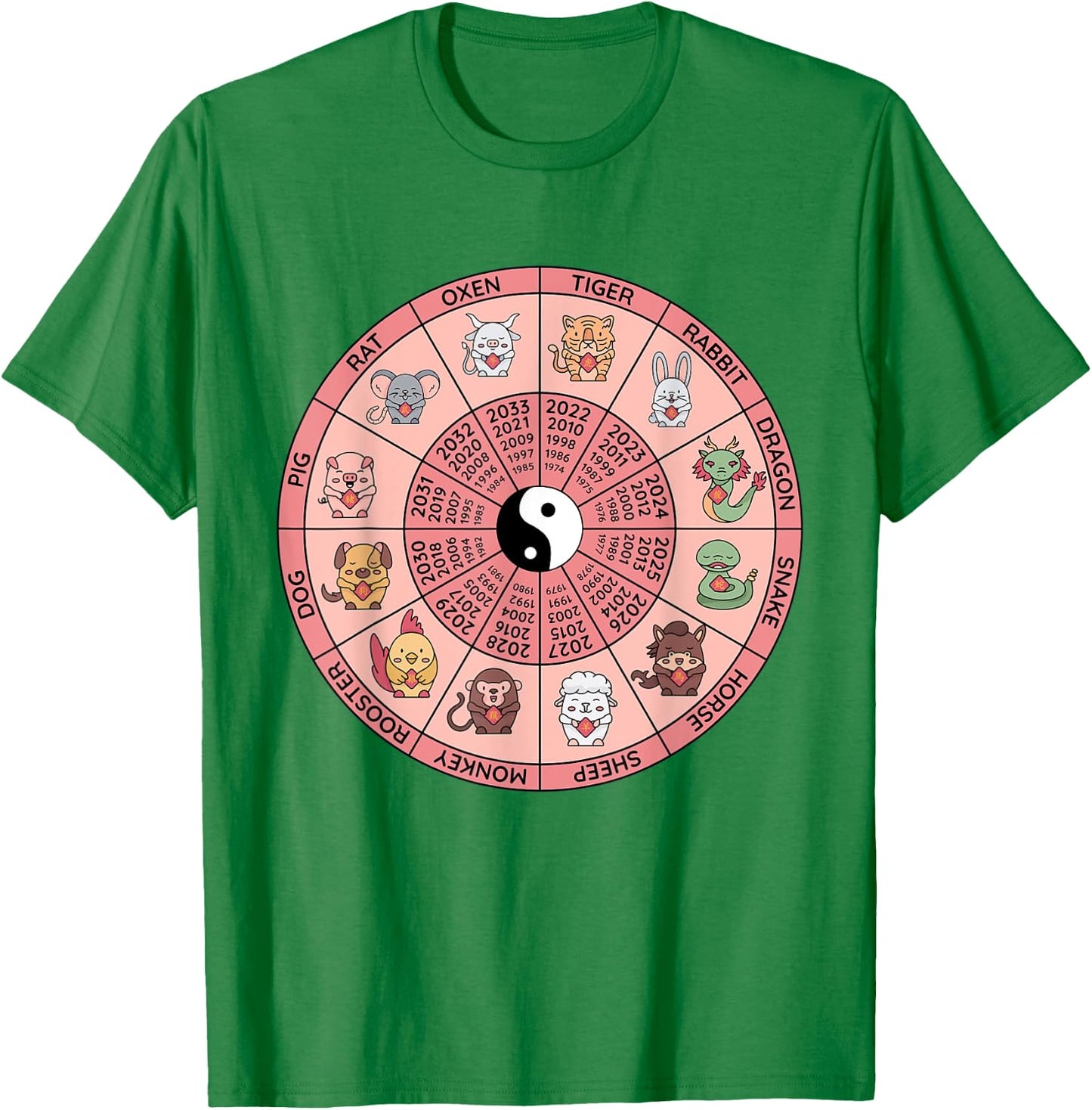 Chinese New Year Zodiac Animals T-Shirt - T-Shirt | Irish Green