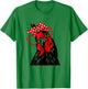 Chicken with bandana headband and glasses cute T-Shirt - T-Shirt | Irish Green