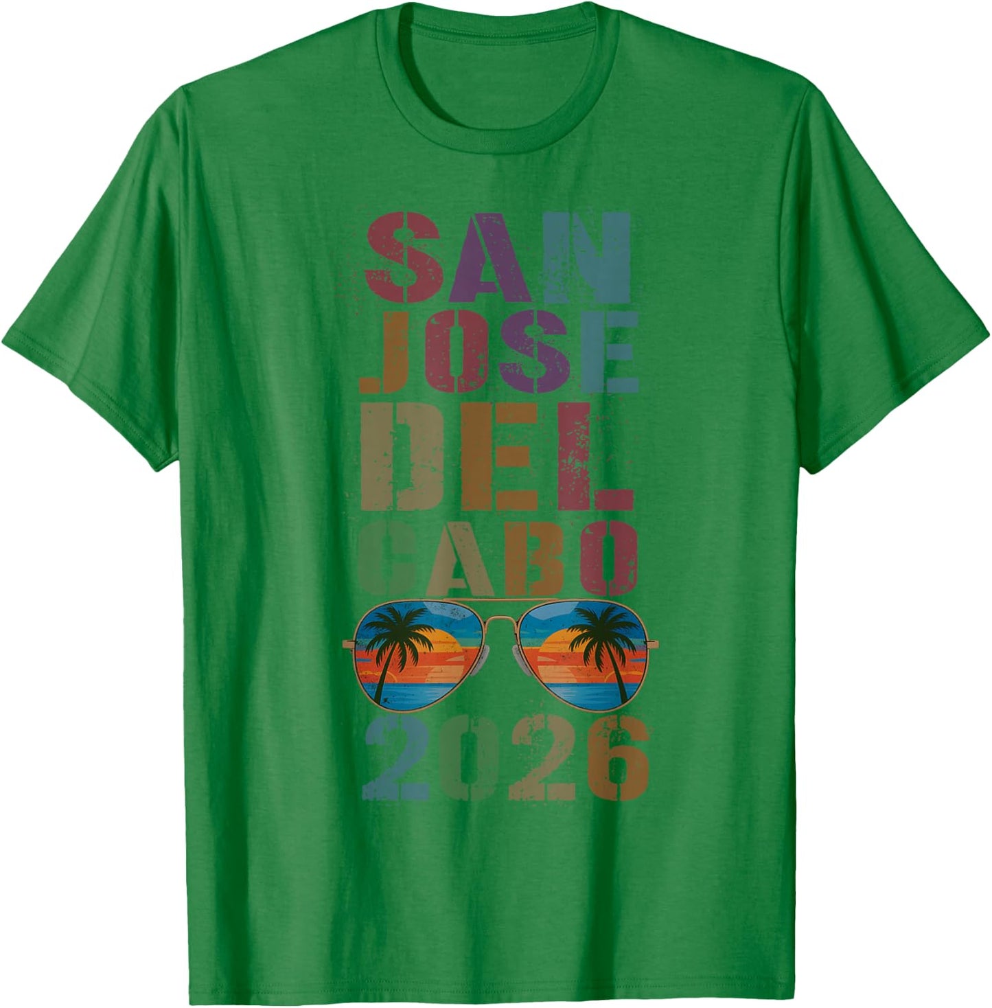 Retro SAN Jose DEL Cabo 2026 Girls Vacation Surfing Trip T-Shirt - T-Shirt | Irish Green