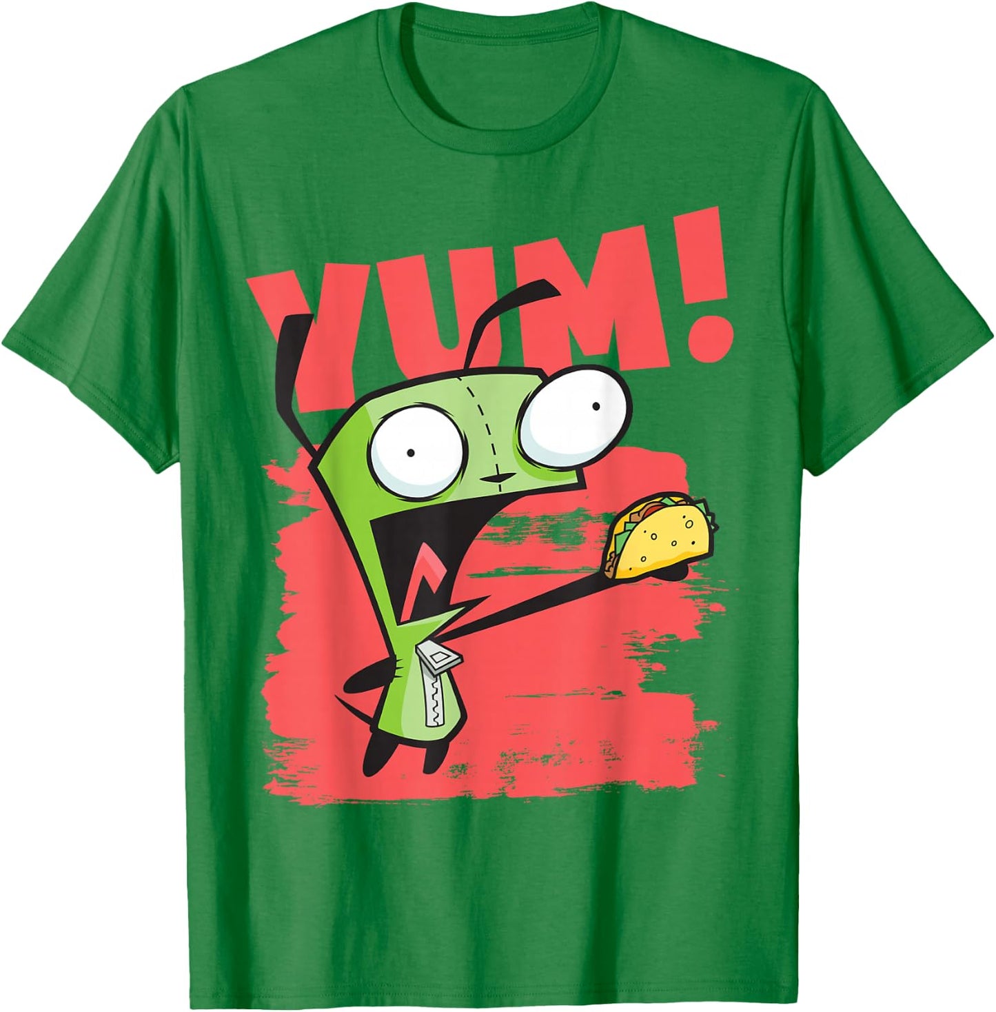 Invader Zim Gir Taco Yum T-Shirt - T-Shirt | Irish Green