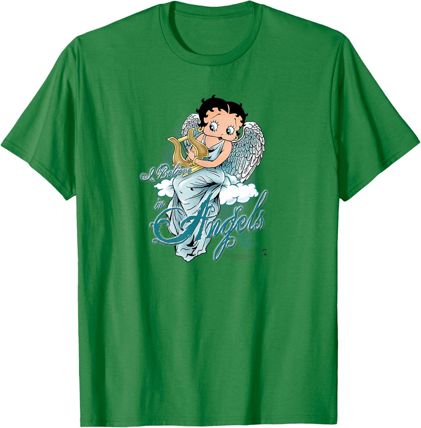 Betty Boop I Believe in Angels T-Shirt - T-Shirt | Irish Green