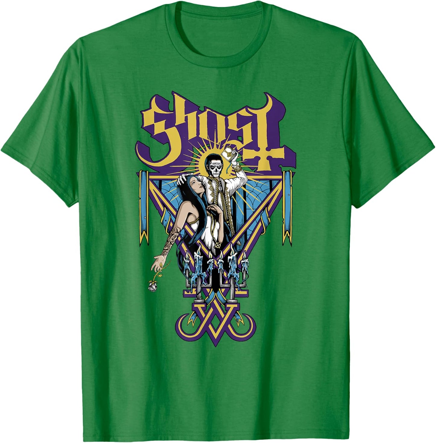 Ghost – Blessed White T-Shirt - T-Shirt | Irish Green