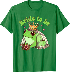 Wedding Bachelorette Party Bride To Be Funny Frog Bride T-Shirt - T-Shirt | Irish Green
