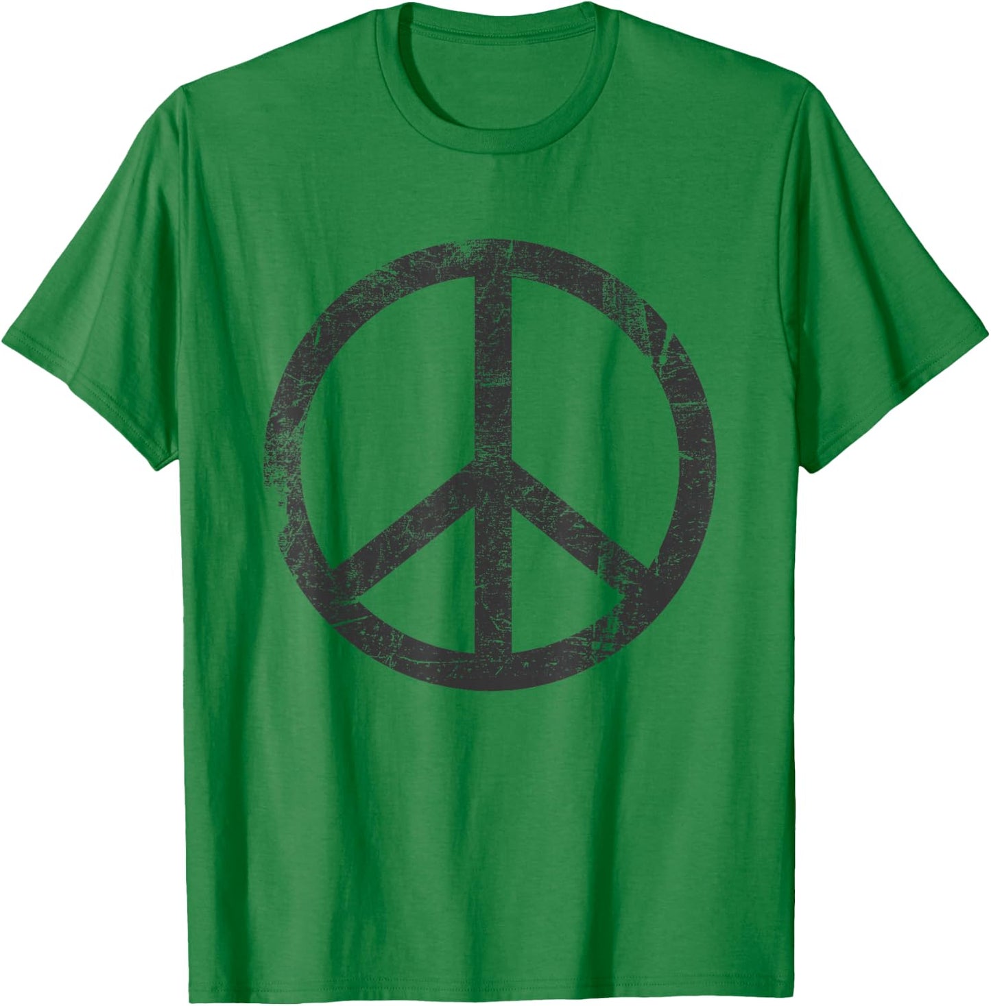 Retro Vintage Design Peace Sign T-Shirt - T-Shirt | Irish Green