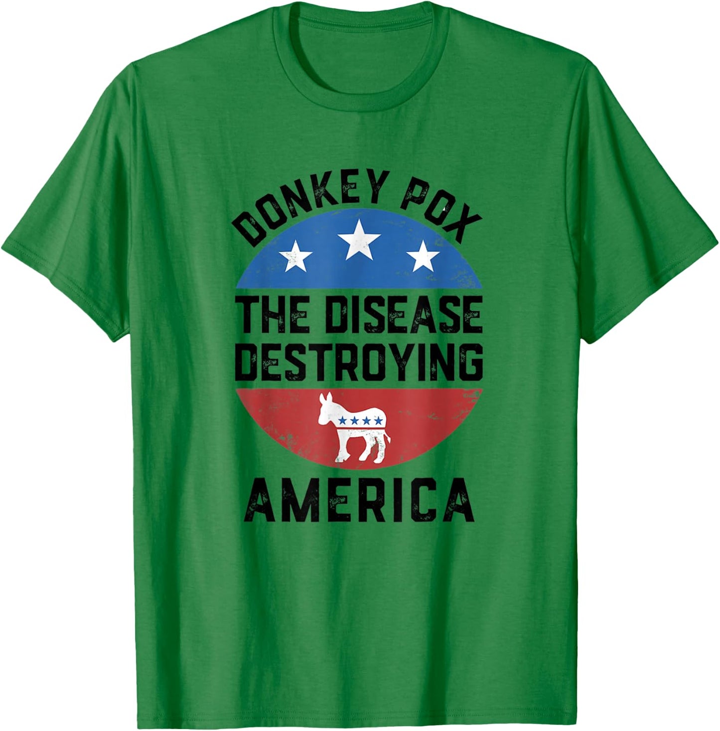 Donkey Pox The Disease Destroying America Donkeypox Back T-Shirt - T-Shirt | Irish Green