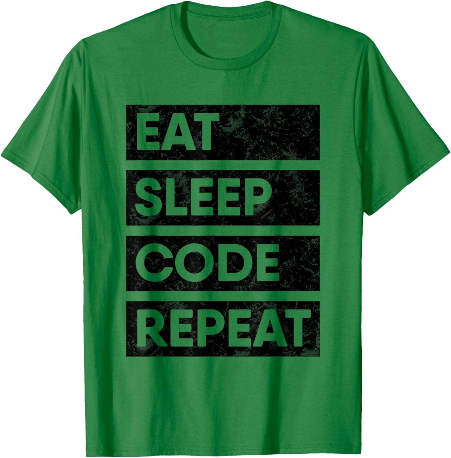 Programmer Eat Sleep Code Repeat Software Engineer T-Shirt - T-Shirt | Irish Green