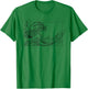 Hokusai Meets Fibonacci, Golden Ratio, Black Line T-Shirt - T-Shirt | Irish Green