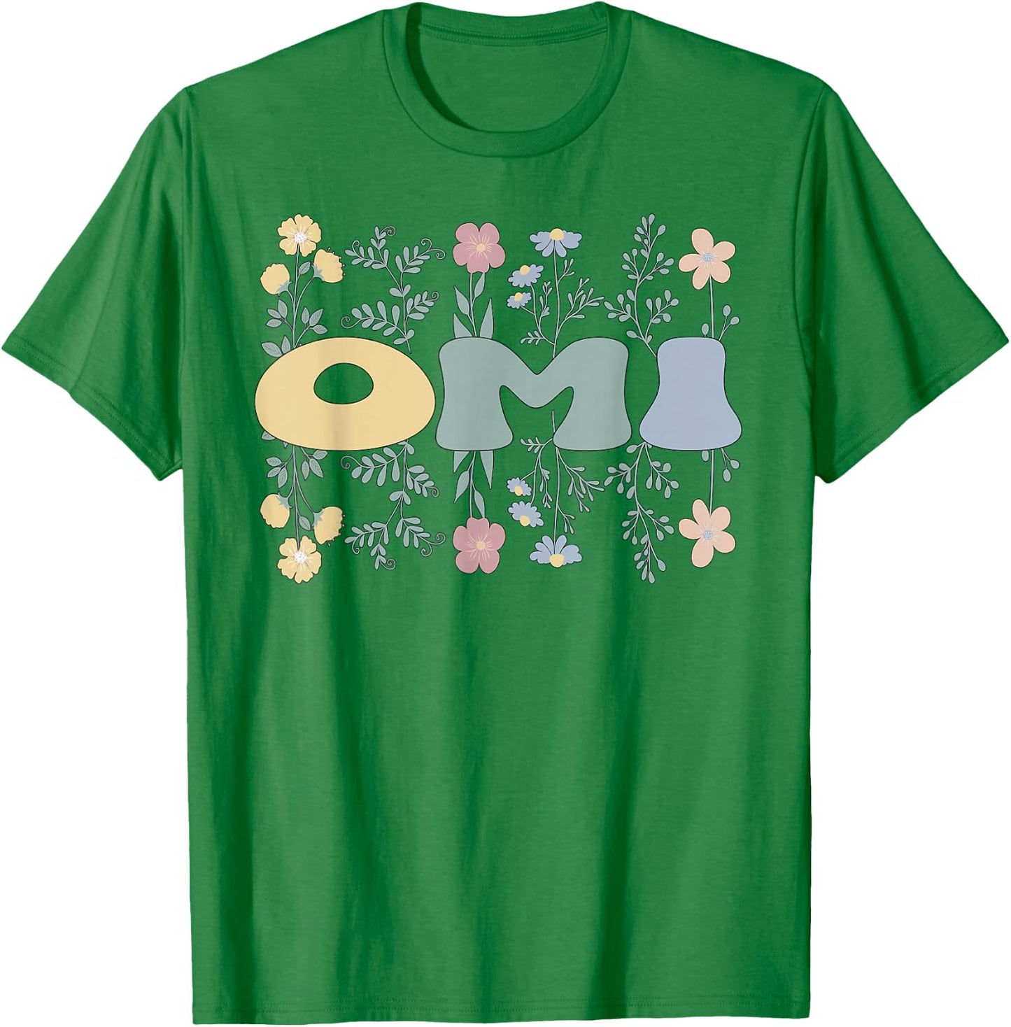 Groovy Omi Grandmother Flowers Omi Grandma T-Shirt - T-Shirt | Irish Green