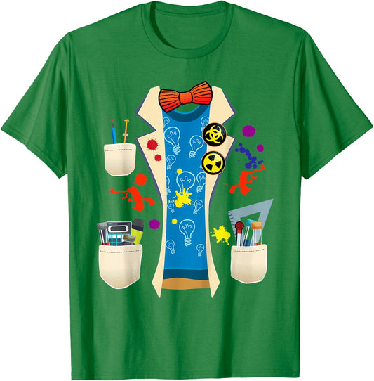 Nuclear Scientist Lab Coat Funny Nerdy Halloween Costume T-Shirt - T-Shirt | Irish Green