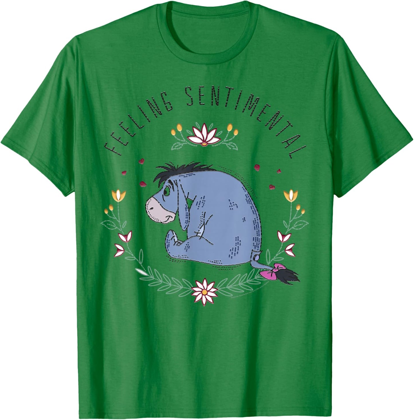Disney Winnie The Pooh Eeyore Feeling Sentimental Small T-Shirt - T-Shirt | Irish Green